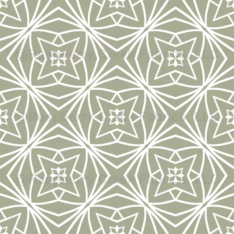 White Lines on Laurel Green Geometric Quilt – Medium