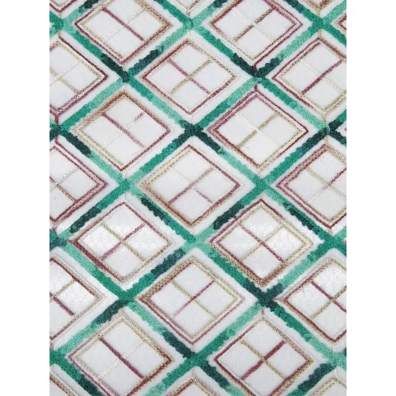 white-teal-green-turkish-rose-multi-rayon-polyester-diamond-embordered-netting-c White/Teal Green/Turkish Rose/Multi Rayon/Polyester Diamond Embordered Netting – Corey Lynn Calter – 58W