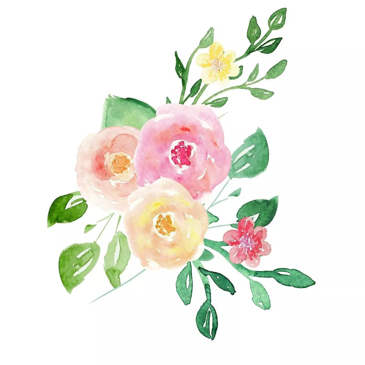 wild-flower-bouquet-fabric-panel Wild Flower Bouquet Fabric Panel