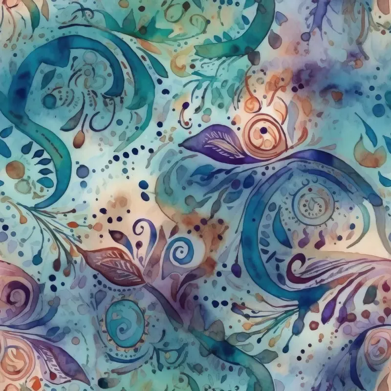 wild-watercolor-paisleys-pattern-4-fabric Wild Watercolor Paisleys Pattern #4 Fabric