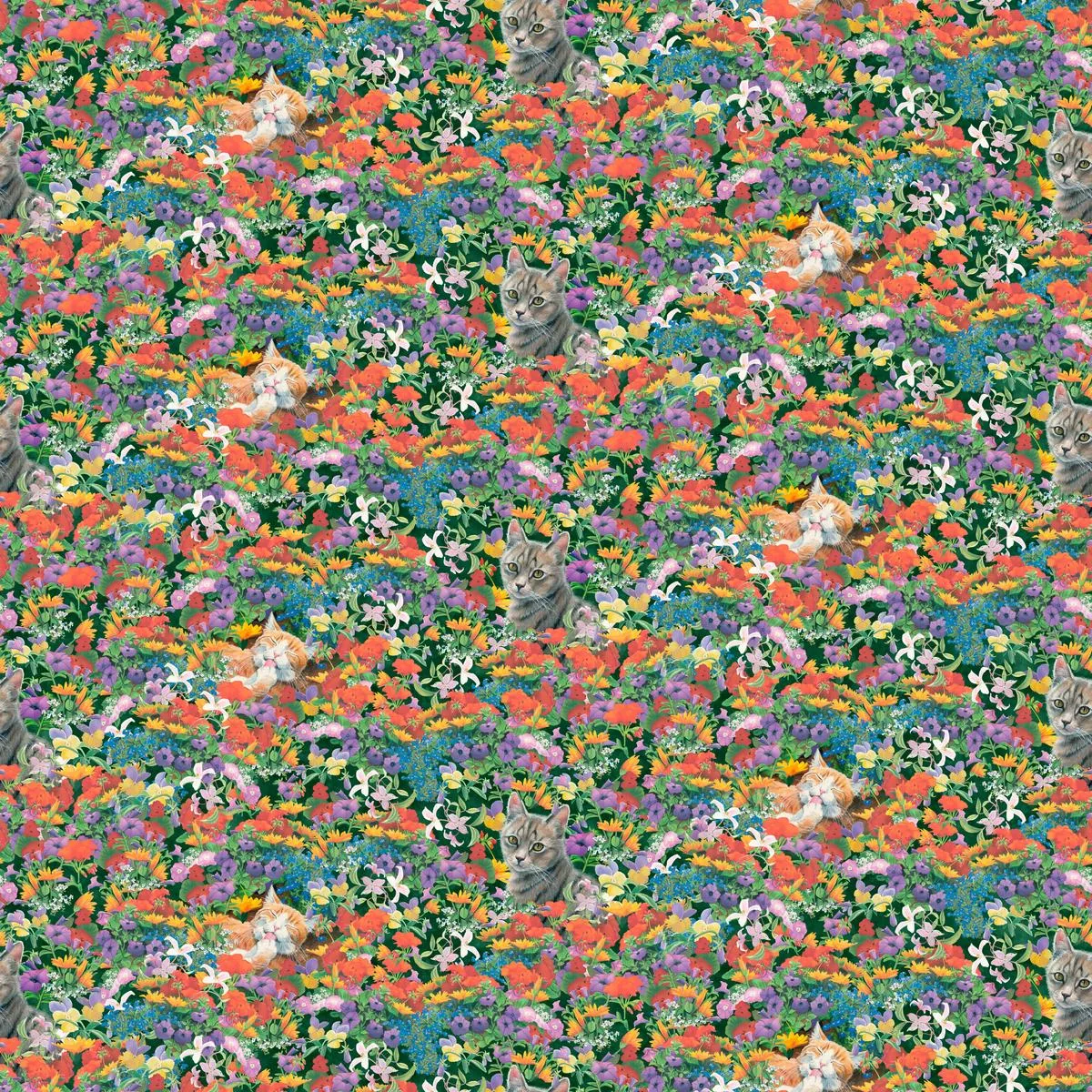 wild-wings-cat-nap-floral-fabric Wild Wings Cat Nap Floral Fabric