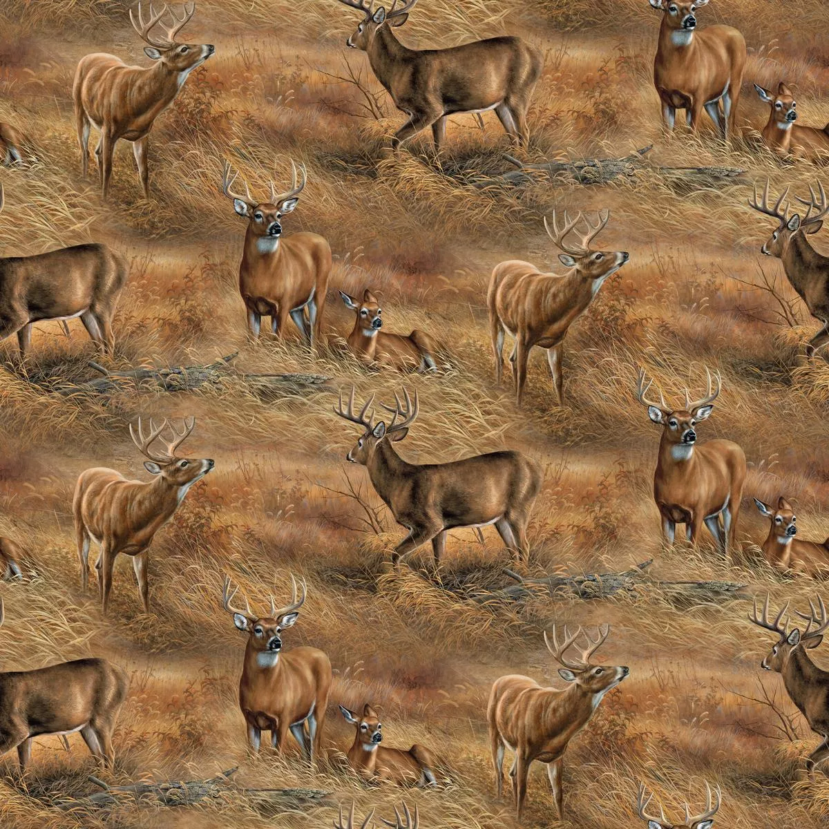 wild-wings-eastern-edge-deer-scenic-fabric Wild Wings Eastern Edge Deer Scenic Fabric