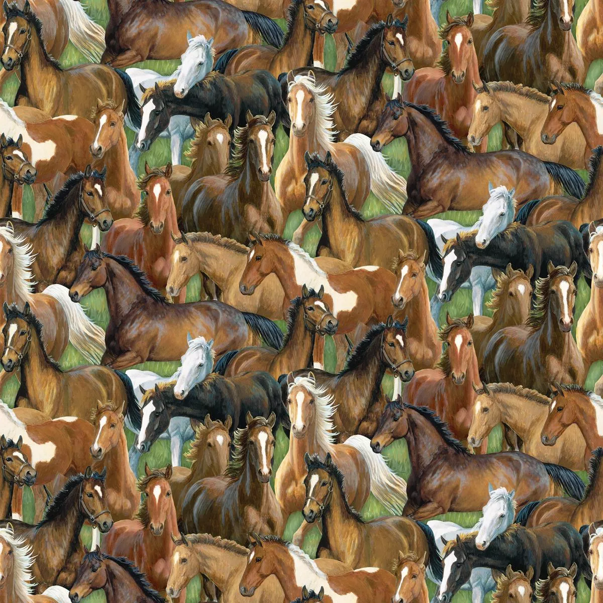 wild-wings-sweetwater-bridge-packed-horses-fabric Wild Wings Sweetwater Bridge Packed Horses Fabric