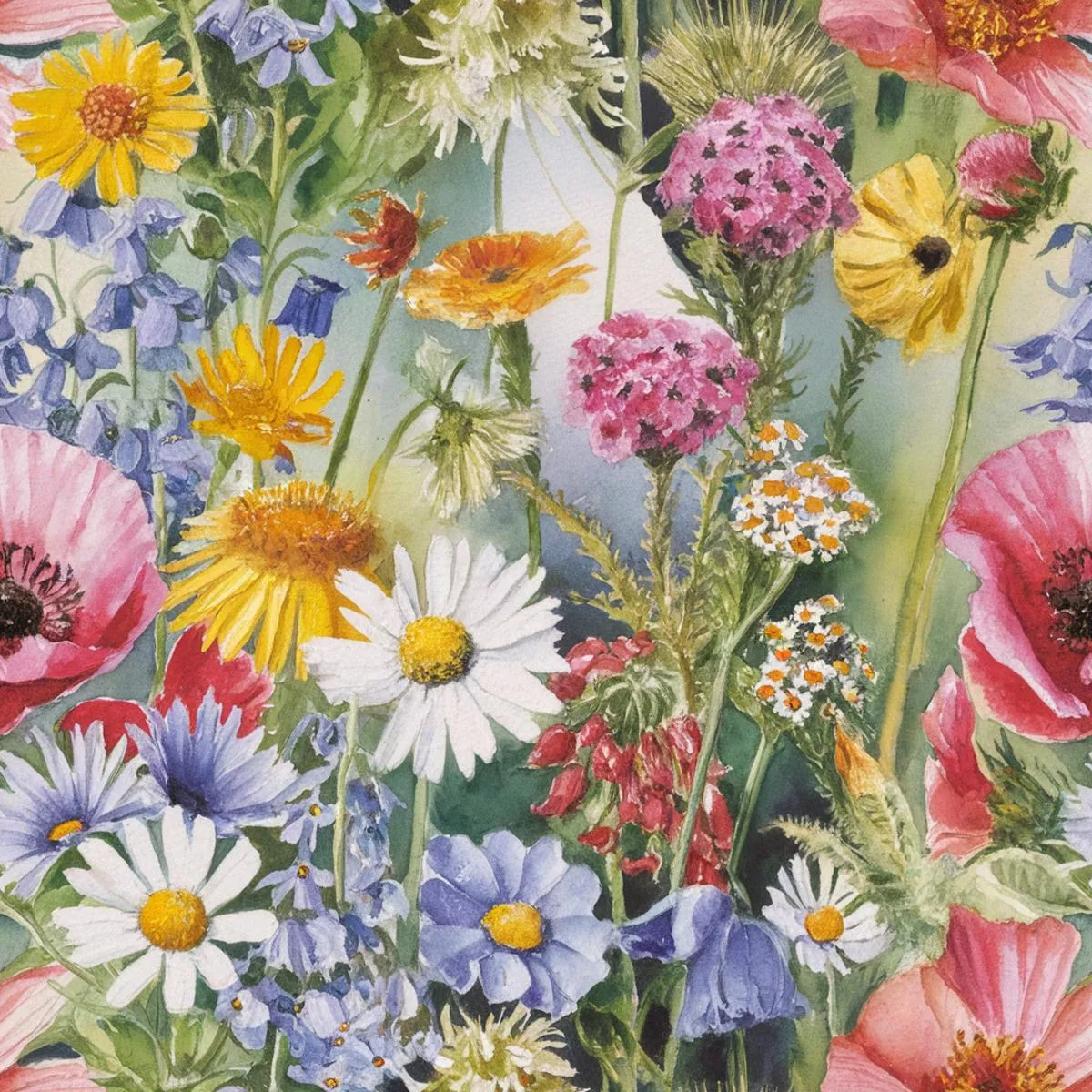 wildflower-fantasy-pattern-4-quilting-cotton-fabric Wildflower Fantasy Pattern 4 Quilting Cotton Fabric