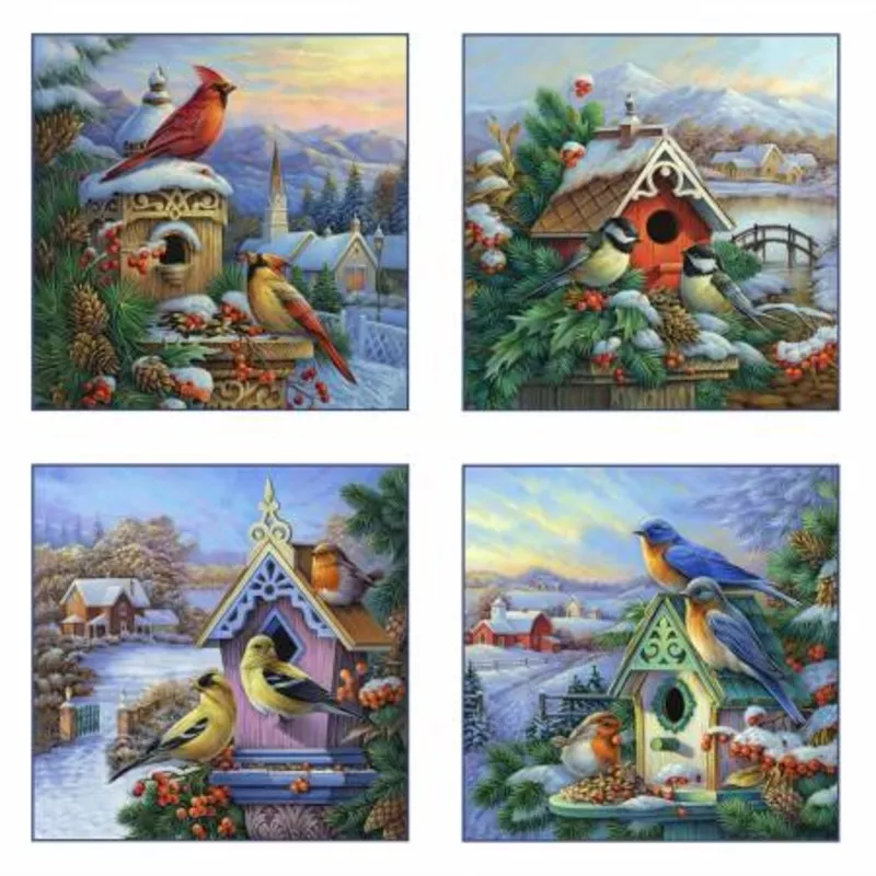 winter-song-bird-panel-9409-white Winter Song Bird Panel 9409-White
