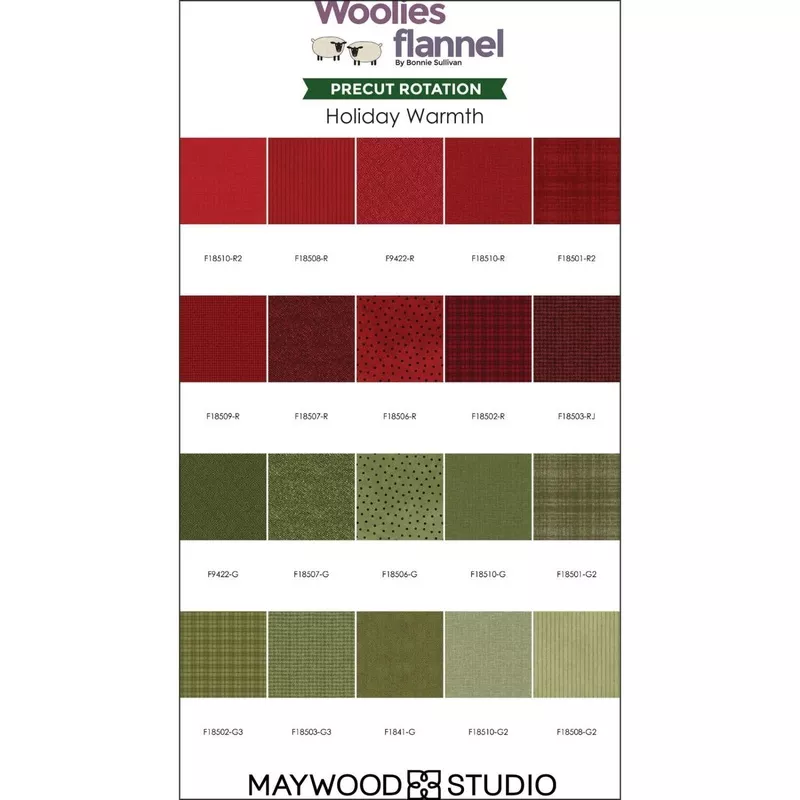 woolies-flannel-jelly-roll-holiday-warmth-40-strips Woolies Flannel Jelly Roll Holiday Warmth (40) Strips