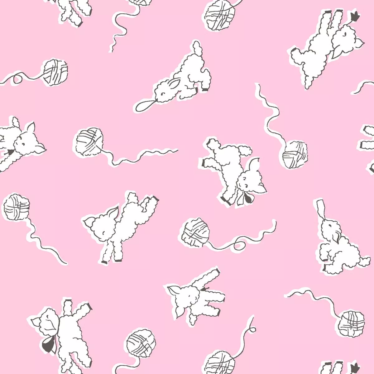 woolly-playtime-pink-lamb-fabric Woolly Playtime – Pink Lamb Fabric