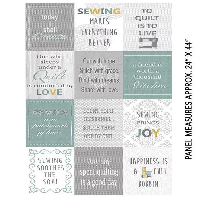 Words to Quilt By 6971-99 Quilter Patch Panel