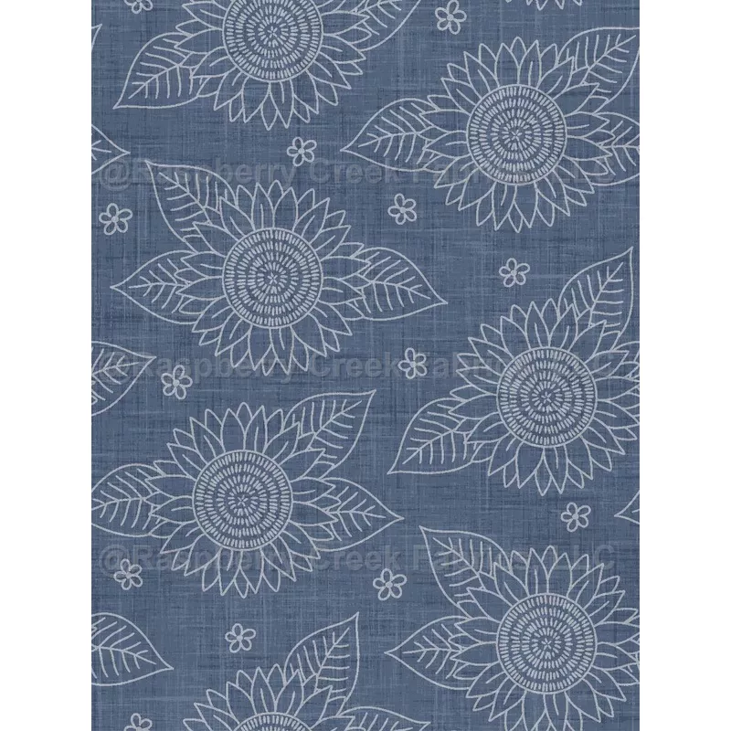 yankee-doodle-sunflower-sketch-navy Yankee Doodle Sunflower Sketch Navy