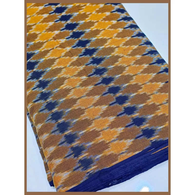 yellow-cotton-pochampally-ikat-fabric-29 YELLOW- COTTON POCHAMPALLY IKAT FABRIC 29