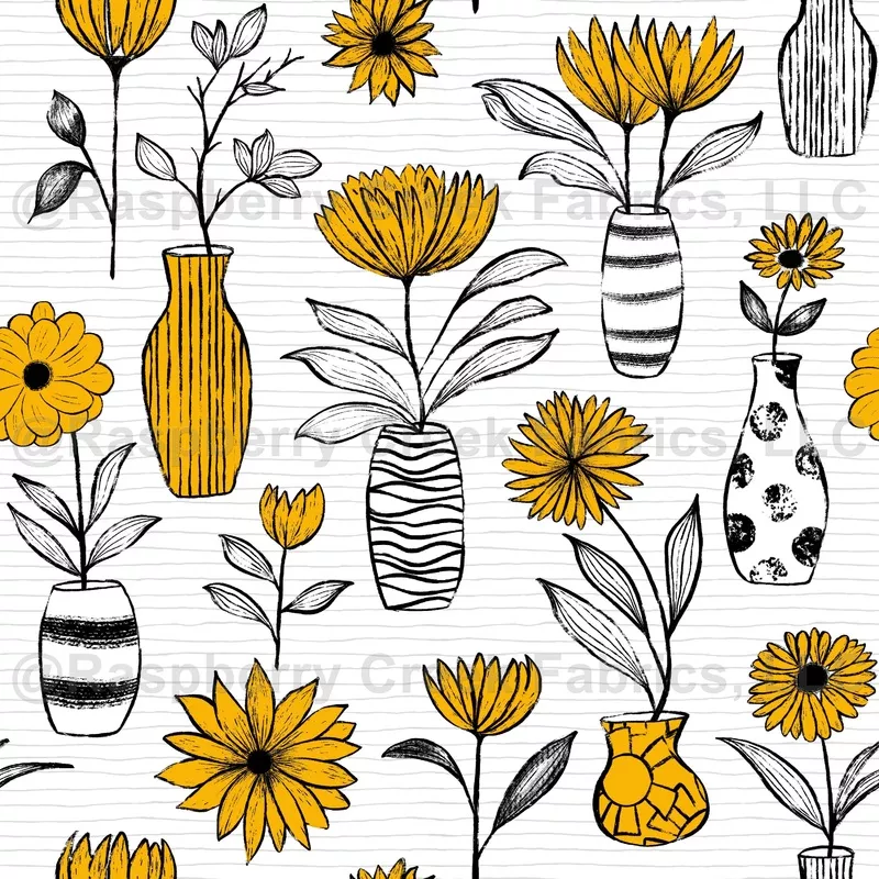 yellow flowers in vases