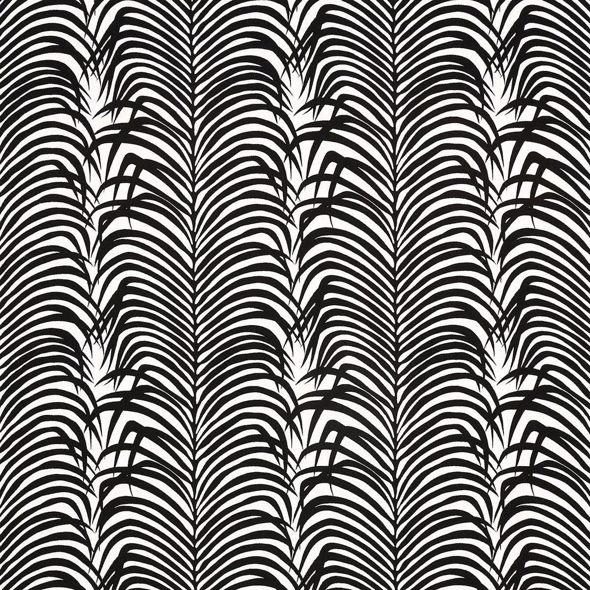 zebra-palm-indoor-outdoor-black-fabric Zebra Palm Indoor Outdoor Black Fabric