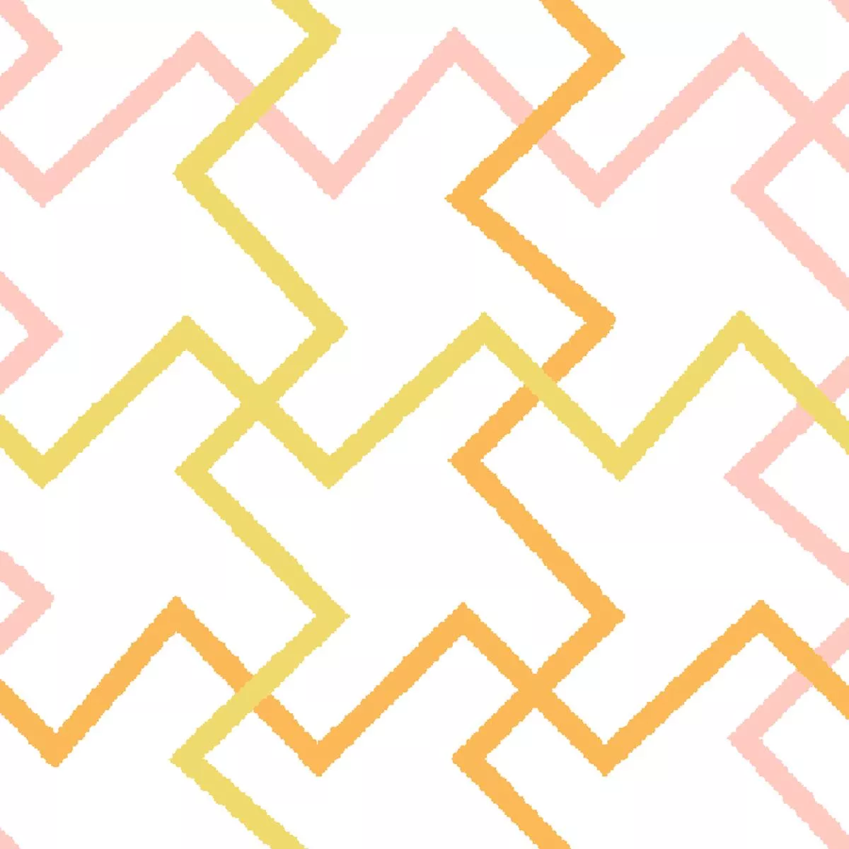 zigzag-lattice-on-pink-yellow-fabric Zigzag Lattice on Pink & Yellow Fabric
